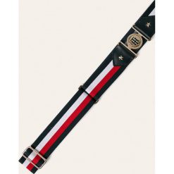 Tommy Hilfiger - Pasek. Niebieskie paski damskie TOMMY HILFIGER, w paski, z poliesteru. Za 259,90 zł.