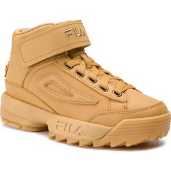 Sneakersy Fila D2 Disruptor Clay Mid Wmn 1010534.EDU. Pomarańczowe półbuty damskie Fila, bez wzorów, bez obcasa, bez zapięcia. W wyprzedaży za 309,00 zł.