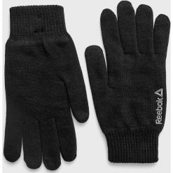 Reebok - Rękawiczki. Czarne rękawiczki męskie Reebok, bez wzorów, z elastanu. Za 69,90 zł.