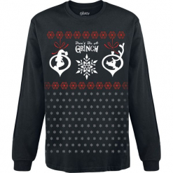 Der Grinch Christmas Bluza czarny. Czarne bluzy męskie rozpinane Der Grinch, l, z nadrukiem. Za 164,90 zł.