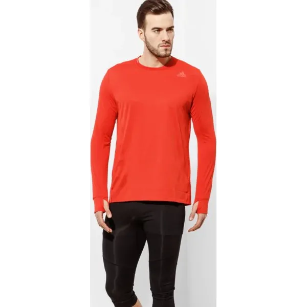 Adidas Koszulka Ls Sn Ls Tee M , czerwony, rozmiar M. Czerwone koszulki męskie Adidas, s, bez wzorów, ze skóry, bez kołnierzyka, z długim rękawem, długie, do biegania, climalite (adidas). W wyprzedaży za 119,99 zł.