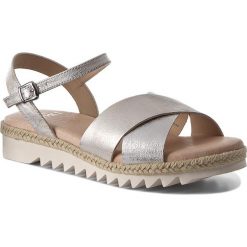 Espadryle CAPRICE - 9-28613-38 White Metallic 138. Szare espadryle damskie marki Caprice, ze skóry. W wyprzedaży za 179,00 zł.