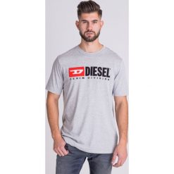 T-SHIRT DIVISION DIESEL. Szare t-shirty męskie Diesel, s, z nadrukiem, z bawełny, z okrągłym kołnierzem. Za 139,50 zł.