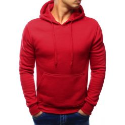 Bluzy męskie: Bluza męska z kapturem czerwona (bx3020)