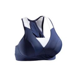 Stanik fitness kardio 900. Niebieskie buty sportowe damskie DOMYOS, xs, bez wzorów, z elastanu, na fitness i siłownię. Za 79,99 zł.