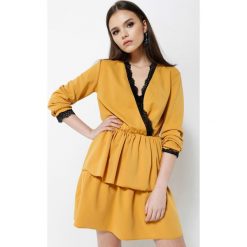 Camelowa Sukienka Deep Love. Szare sukienki letnie marki other, l, mini. Za 49,99 zł.