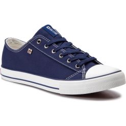Trampki BIG STAR - DD274A235R39 Navy. Niebieskie półbuty damskie BIG STAR, bez wzorów, z gumy, bez zapięcia. Za 89,00 zł.