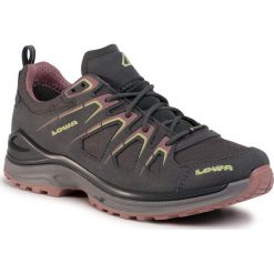 Trekkingi LOWA - Innox Evo Gtx Lo Ws GORE-TEX 320616 Graphit/Orchidee. Szare półbuty damskie Lowa, z tworzywa sztucznego, bez obcasa, bez zapięcia. W wyprzedaży za 609,00 zł.