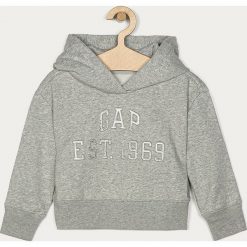 GAP - Bluza dziecięca 104-176 cm. Szare bluzy dziewczęce GAP, z aplikacjami, z bawełny, bez rękawów, z kapturem. Za 159,90 zł.