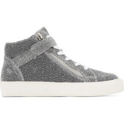 Wysokie trampki z cekinami 26-39. Szare buty dziewczęce sportowe marki La Redoute Collections, z materiału, na sznurówki. Za 102,86 zł.