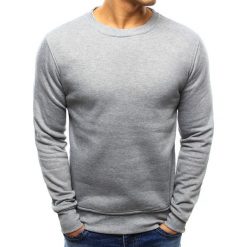 Bluzy męskie: Bluza męska gładka szara (bx3354)