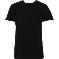 Peak Performance LOGO Tshirt z nadrukiem black. Czarne bluzki dziewczęce marki Peak Performance, z nadrukiem, z bawełny. Za 149,00 zł.