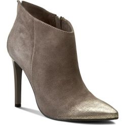 Botki CARINII - B3220 I41-000-PSK-A49. Szare buty zimowe damskie Carinii, z materiału, na obcasie. W wyprzedaży za 239,00 zł.