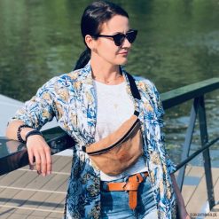 Nerka / torebka Mili Belt Bag L - beżowa. Brązowe nerki damskie Pakamera, bez wzorów, z tkaniny, bez dodatków. Za 139,00 zł.