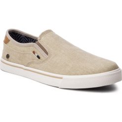 Tenisówki WRANGLER - Mitos Slip On WM91101A Sand 025. Brązowe półbuty męskie Wrangler, na co dzień, bez wzorów, z gumy, bez zapięcia. Za 199,00 zł.