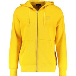 Bluzy męskie: HUF LABEL ZIP HOOD Bluza rozpinana mustard