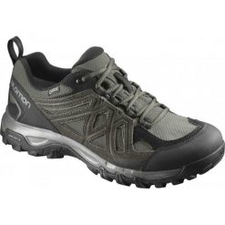 Salomon Buty Trekkingowe Evasion 2 Gtx Beetle/Rosin/Castor Gray 44.0. Szare buty sportowe męskie marki Salomon, ze skóry, wspinaczkowe, gore-tex. W wyprzedaży za 399,00 zł.
