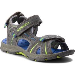 Sandały MERRELL - Panther Sandal MC53337 Grey/Blue. Szare sandały chłopięce marki Merrell, ze skóry, bez zapięcia. W wyprzedaży za 119,00 zł.