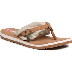 Klapki S.OLIVER - 5-27122-34 Offwhite 109. Brązowe klapki damskie S.Oliver, bez wzorów, ze skóry ekologicznej, bez obcasa. Za 119,00 zł.