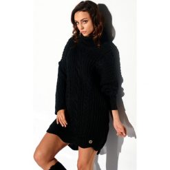Sweter oversize z golfem - czarny, Uniwersalny. Czarne sukienki damskie uniwersalny. Za 149,99 zł.