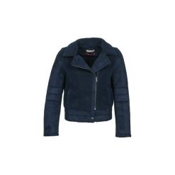 Kurtki skórzane Naf Naf BYLLO. Niebieskie kurtki damskie NAF NAF, bez wzorów, bez kaptura. Za 327,20 zł.