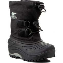 Buty zimowe chłopięce: Śniegowce SOREL – Childrens Super Trooper NC 1887-011 Black/Light Grey