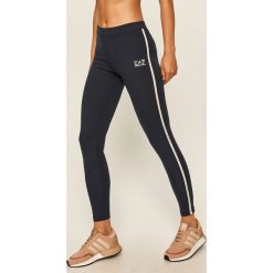 EA7 Emporio Armani - Legginsy. Niebieskie spodnie damskie EA7 Emporio Armani, s, z aplikacjami, z elastanu. W wyprzedaży za 249,90 zł.