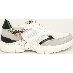 Marco Tozzi - Buty. Białe buty sportowe damskie Marco Tozzi, bez wzorów, z materiału, sportowe. Za 229,90 zł.