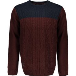 Swetry klasyczne męskie: Sweter „Koby” w kolorze bordowo-granatowym