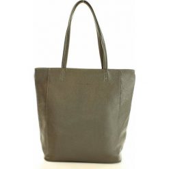 GABRIELA Włoski Modny shopper na ramię skórzany MAZZINI szary. Szare shopper bag damskie MAZZINI, ze skóry, na ramię. Za 249,00 zł.