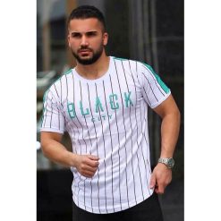 Bluzka męska ROGER WHITE. Białe t-shirty męskie Bluzka męska ROGER WHITE, s, w paski, bez kołnierzyka, krótkie. W wyprzedaży za 49,00 zł.