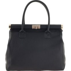 Torebki klasyczne damskie: Skórzana torebka „Latina” w kolorze czarnym – 34 x 26 x 16 cm
