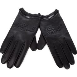 Rękawiczki Damskie KARL LAGERFELD - 86KW3609 Black. Czarne rękawiczki damskie KARL LAGERFELD, bez wzorów, ze skóry. W wyprzedaży za 339,00 zł.