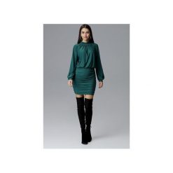 Sukienka M635 Zielony. Zielone sukienki damskie FIGL, xl, bez wzorów, klasyczne, bez kołnierzyka, z długim rękawem, długie. Za 189,00 zł.