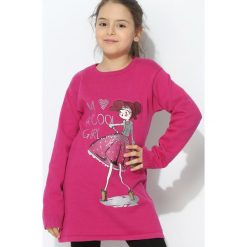 Swetry chłopięce: Fuksjowy Sweter Cool Girl