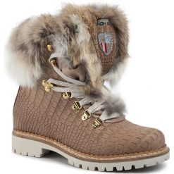Trapery NEW ITALIA SHOES - 1515404A/115 Desert. Pomarańczowe trapery damskie New Italia Shoes, ze skóry, bez obcasa, bez zapięcia. W wyprzedaży za 719,00 zł.