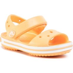 Sandały CROCS - Crocband Sandal Kids 12856 Cantaloupe. Pomarańczowe sandały dziewczęce Crocs, z tworzywa sztucznego, bez zapięcia. Za 129,00 zł.