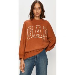 GAP - Bluza. Zielone bluzy damskie GAP, s, z nadrukiem, z bawełny, bez rękawów, bez kaptura. Za 219,90 zł.
