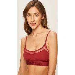 Calvin Klein Underwear - Biustonosz sportowy. Brązowe biustonosze sportowe damskie Calvin Klein Underwear, xs, z haftami, z elastanu. W wyprzedaży za 119,90 zł.
