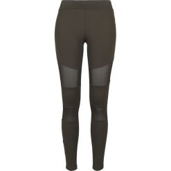 Spodnie damskie: Urban Classics Ladies Tech Mesh Leggings Legginsy oliwkowy