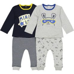 Piżama z długim rękawem, kompet 2 szt. 0-36 m-cy. Niebieskie bielizna chłopięca marki La Redoute Collections, z nadrukiem, z bawełny. Za 70,52 zł.