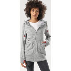 Jasnoszara Bluza Aerigana. Szare bluzy damskie Born2be, xl, bez wzorów, bez rękawów, bez kaptura. Za 109,99 zł.