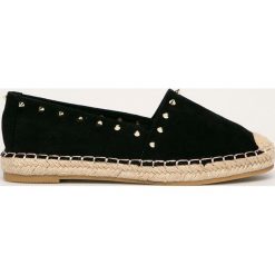Answear - Espadryle. Czarne espadryle damskie ANSWEAR, bez wzorów, z materiału, bez obcasa, na obcasie. W wyprzedaży za 69,90 zł.