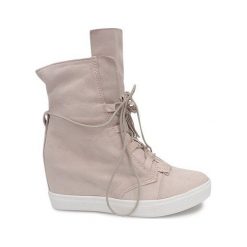 Brązowe Sneakersy Na Koturnie A30 Beżowy. Pomarańczowe sneakersy damskie ButyModne. Za 79,00 zł.