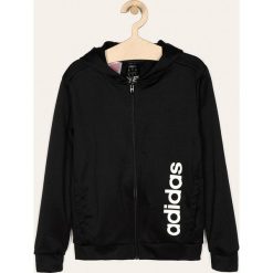Adidas - Bluza dziecięca 128-176 cm. Czarne bluzy chłopięce Adidas, z nadrukiem, z poliesteru, bez rękawów, z kapturem. Za 169,90 zł.