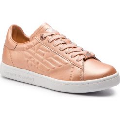Sneakersy EA7 EMPORIO ARMANI - X8X001 XCC51 A163 Rose Gold. Żółte półbuty damskie EA7 Emporio Armani, ze skóry. Za 689,00 zł.