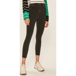 Answear - Jeansy. Szare jeansy damskie ANSWEAR, s, bez wzorów, z elastanu, z podwyższonym stanem. Za 129,90 zł.