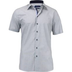Koszula Męska z Krótkim Rękawem, SLIM-FIT, Oryginalne Dodatki, Jasny Niebieski KSKWRJ115021. Niebieskie koszule męskie m, wizytowe. Za 99,00 zł.
