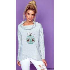 Bluza K242. Niebieskie bluzy dziewczęce rozpinane Pakamera, z nadrukiem, z bawełny. Za 150,00 zł.