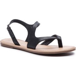 Sandały BASSANO - WP01-1705-01 Black. Czarne klapki damskie Bassano, bez wzorów, ze skóry ekologicznej, bez obcasa, na obcasie. Za 49,99 zł.